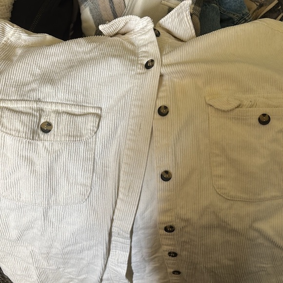 women’s white corduroy button up jacket - Picture 2 of 5